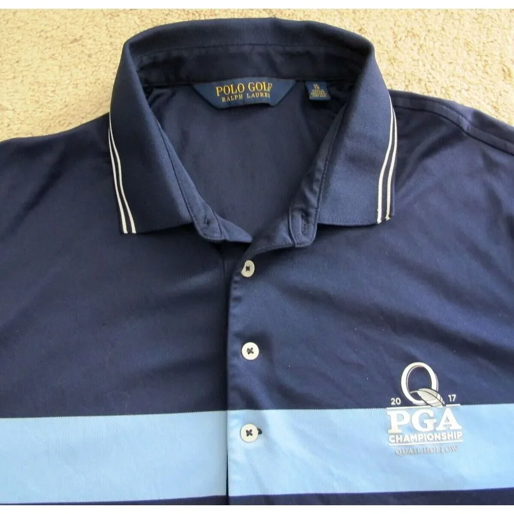 Polo Ralph Lauren Short Sleeve Performance Polo Shirt Men's XL‎ PGA Logo Stretch